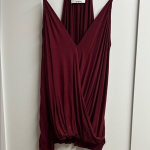 Bailey 44 Red Draped Faux-Wrap Anabelle Camisole Top